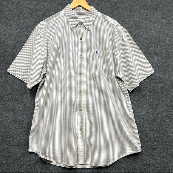 Carhartt Mens Short Sleeve Button Down Shirt Size XL - Picture 1 of 11